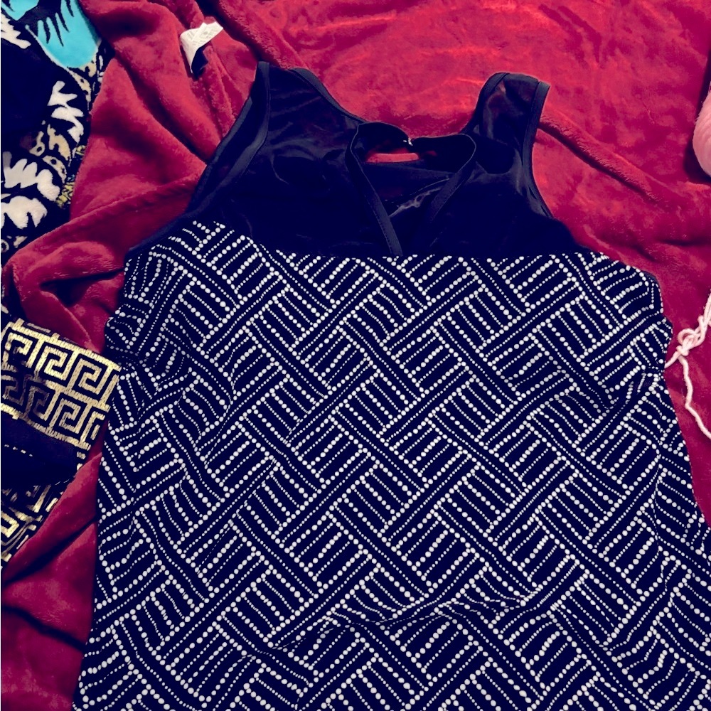 Black and White Geometric Bathing suit
